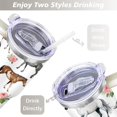 thumbnail image 5 of Watercolor Horse Flowers 40 Oz Tumbler with Handle Lid and Straw, Stainless Steel Double Walled Vacuum Insulated Cup, Cute Birthday Gifts Tumbler for Women Men Friends, 5 of 7