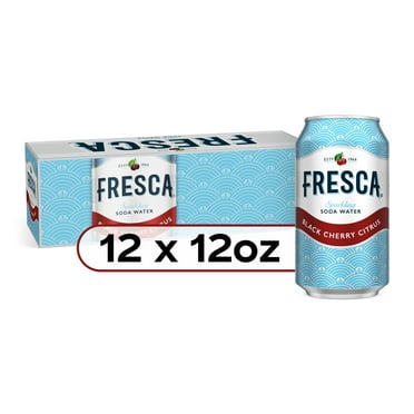 Fresca Zero Calorie Black Cherry Soda Pop, 12 fl oz, 12 Pack Cans