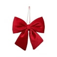 thumbnail image 2 of Christmas Tree Decorations Velvet Burgundy Bows Christmas Ornaments Hanging Christmas Tree Decorations Bows Pendants Indoor Outdoor Christmas Party Decorations for Home Gifts (M), 2 of 6