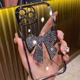 thumbnail image 6 of for iPhone 14 Pro Max Case Bling Glitter Rhinestones Diamond Bow Luxury Clear Cute Sparkly Aesthetic Phone Case with Full Camera Protector Plating Case for iPhone 14 Pro Max Purple, 6 of 7