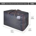 thumbnail image 2 of Bolsa grande de 100 l para guardar ropa debajo de la cama, con cremallera y resistente a la humedad (estrella gris), 2 of 5