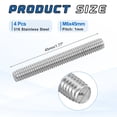 thumbnail image 2 of Uxcell 4Pack M6x45mm 316 Stainless Steel Fully All Threaded Rod Studs, 1mm Pitch, 2 of 6