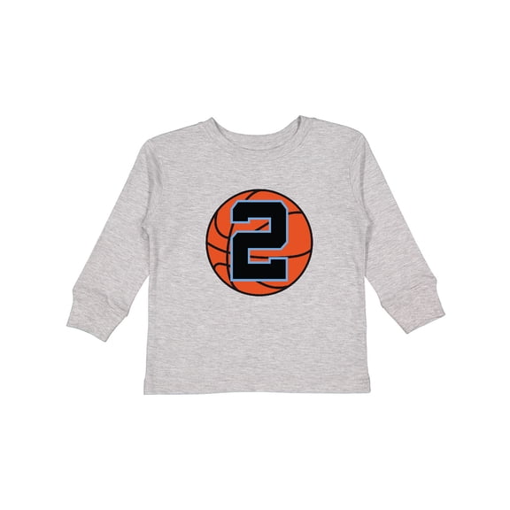Inktastic Basketball 2nd Birthday 2 Year Old Boys Long Sleeve Toddler T-Shirt