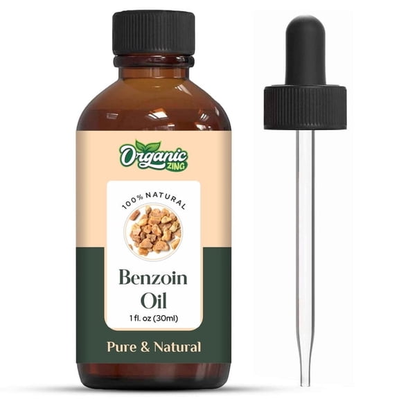 Organic Zing Benzoin (Styrax Benzoin) Oil | Pure & Natural Essential Oil for Skincare, Aroma & Diffusers - 30ml/1.01fl oz
