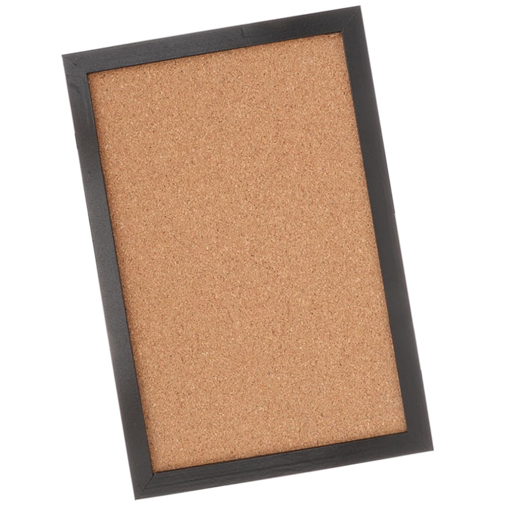 UPKOCH Cork Board Small Message School Decor Wall-mounted Desktop 40X30CM Black Wood Office