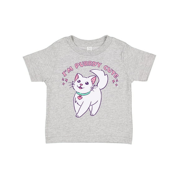 Inktastic I'm Purrdy Cute White Kitty Cat Boys or Girls Toddler T-Shirt