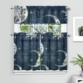 thumbnail image 2 of Kitchen Curtains 36 Inch Short - 3 Panel Set, Gothic Celestial Sun and Moon Print, Mystical Starry Night Astrology Aesthetic, Rod Pocket Window Curtain, Easy Wash, 2 of 6