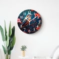 thumbnail image 4 of 12 Inch Wall Clock Battery Operated Silent Clock Decorative for Office, Kitchen, Outdoor, Living Room，Bird on A Background of Jasmine Flowers Lovely, 4 of 4