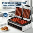 thumbnail image 1 of EDTara Stainless Steel Panini Maker, Commercial 1800w Sandwich Press With Full Grooved Plate and Adjustable Temperature, 1 of 8