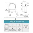 thumbnail image 6 of A Black Kitchen Faucet with Soap Dispenser and Pull Down Sprayer, SUS304 Stainless Steel Commercial Single-Handle Spring Faucet for Kitchen Sink, Matte Black, 6 of 31