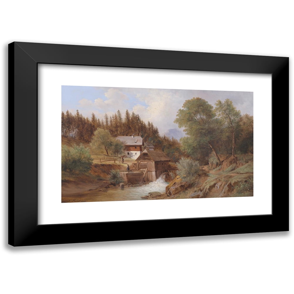 Ferdinand Küss 14x11 Black Modern Framed Museum Art Print Titled - Samuhle in Salzburg