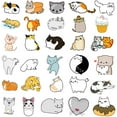 thumbnail image 4 of Amdohai 50PCS Cute Cat Cartoon Stickers Reusable Waterproof Non-trace Stickers for PC Laptop Mobile Phone Tablet Cup, 4 of 6