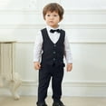 thumbnail image 6 of KyCheLot Boys Suits Set 3 Piece Long Sleeve Dress Shirt with Button down Vest and Dress Pants Formal Outfits 0-8 Years, 6 of 6