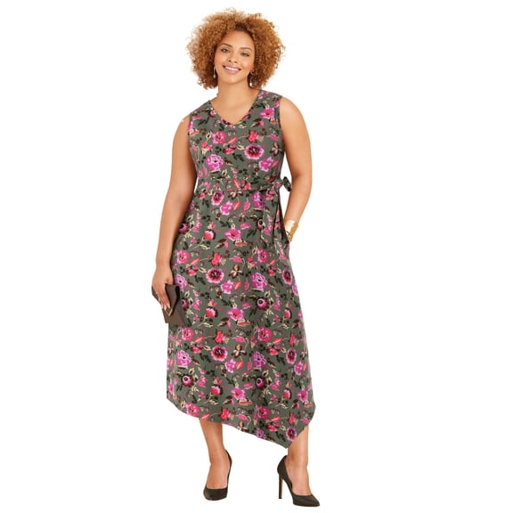 Catherines Women's Plus Size Liz&Me Sleeveless Ponte Knit Dress