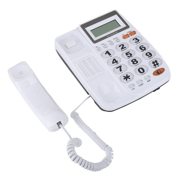 Téléphone Fixe Filaire, Téléphone Filaire LCD Design Double Port Clair pour Bureau pour Maison