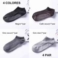 thumbnail image 3 of 4 pares de calcetines de yoga pilates para hombre con base antideslizante ER, 3 of 5