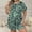Green, variant on Plus Size Sets for Women Clothing 2 Piece, Printed Short Sleeve Pullover Top and Elastic Waist Shorts Set for Sleepwear Hot Pink XXXXL