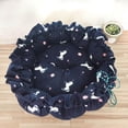 thumbnail image 1 of Fiudx juguetes para niños pequeños Cama para mascotas Cómodo cojín ajustable Almohadilla para dormir cálida Cesta redonda Sofá Cama para perros Suministros para mascotas para mascotas pequeñas y medi, 1 of 3