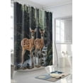thumbnail image 3 of Deer Animal Shower Curtain, Forest River Nature Scenery Waterproof Shower Curtain Set with 12 Hooks Lightweight Washable Fabric Shower Curtains for Bathroom 72x72 Inches, 3 of 6