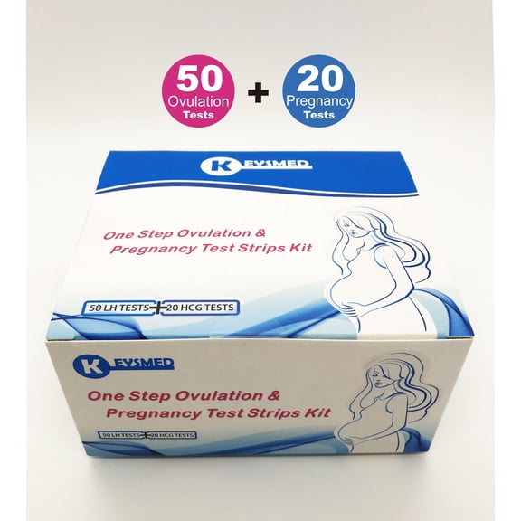 Keysmed (50LH+20HCG)50 Ovulation and 20 Pregnancy Test Strips Predictor Kit