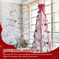 thumbnail image 4 of 7ft Fully-Decorated Pop-Up Christmas Tree w/ 170 Warm White LED Lights & Ornaments, Instant Setup Collapsible Artificial Xmas Tree (White), 4 of 10