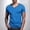 Sky Blue, variant on Blmnix Big And Tall Men's T-Shirts Cotton T Shirts Muscle Undershirts V-Neck Blue Short Sleeve Plain Tshirts for Men,XXXL