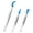 Blue, variant on Rubber Tip Tweezers, 3 PCS Straight Precision Tweezers, Reusable Flat Tip Clamp, Multifunction Pick Tool, Stainless Steel Tweezers for Craft, Jewelry, Electronic and Lab Operation,Blue