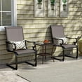 thumbnail image 2 of Costway Set of 2 Patio Chairs C-Spring Motion Chairs with Quick-drying & Breathable Fabric Gray, 2 of 9