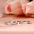 thumbnail image 3 of Nerra Jewel 14K White Gold Plated Solitaire Ring - Brilliant 1.6 Ct Round Cut Diamond Ring - Solitaire with Accent Ring for Women's - Solitaire Diamond Ring for Men's - Unique Couple Diamond Ring, 3 of 6