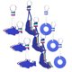 thumbnail image 1 of unbranded 9Ud Llavero Cartoon Azul Oscuro Para Deportes Acuáticos Y, 1 of 6