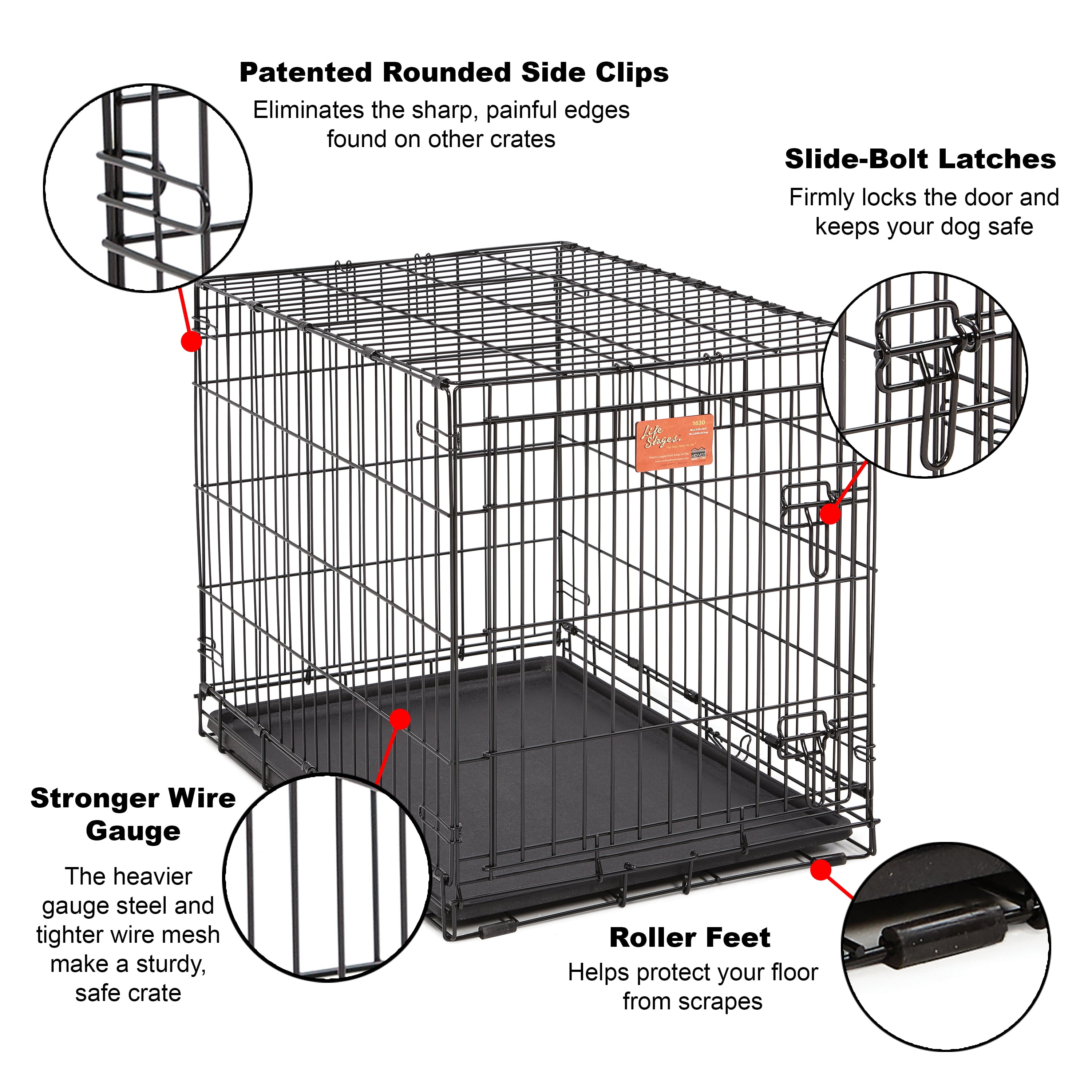 Pet Carrier Life Stages Dog Cage Dog Crates Small/med Midwest Life
