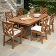 thumbnail image 3 of POLYWOOD Farmhouse Trestle 37" x 72" Dining Table in Mahogany, 3 of 3