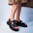 thumbnail image 3 of Mostsola Platform Sandals for Women 2025 Retro Bohemian Slingback Flats Comfort Footbed Beach Shoes, 3 of 7