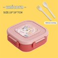 thumbnail image 2 of Cute Student Lunch Box With Compartments And Cartoon Lunch Box LUNCH Lunch Boxpink, 2 of 5