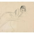 thumbnail image 2 of Jean-Louis Forain 16x15 Gold Ornate Wood Frame and Double Matted Museum Art Print Titled - Reclining Woman (Verso) (1915), 2 of 4