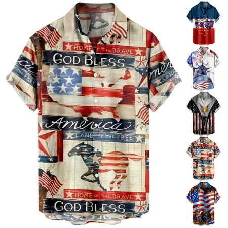 

Adult Kids Casual Short Sleeve Shirts Front-Pocket Oversized Costume for Men