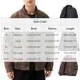 thumbnail image 3 of Ceisia Men's casual solid color warm faux leather zipper coat Gift pocket long sleeve outerwear, 3 of 6