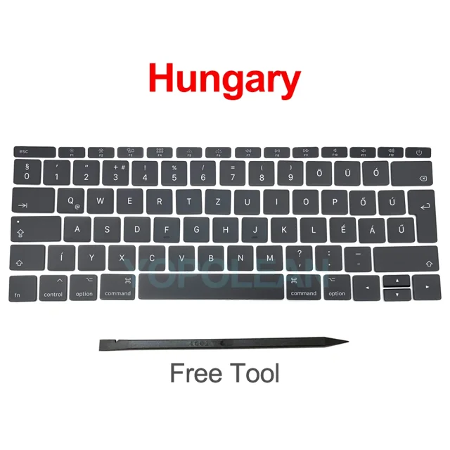 New Keycaps US UK Spain French Russian For Macbook Pro Retina 13" A1708 Keyboard Keys Replacement key cap 2016 2017 Hungary