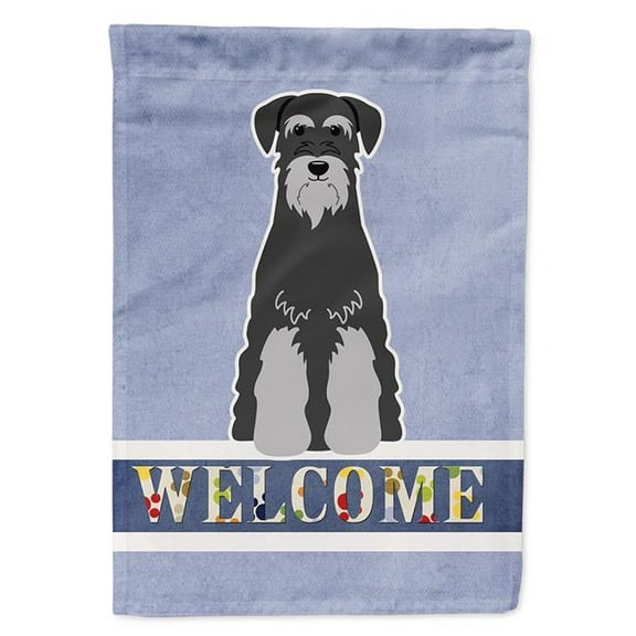 Caroline's Treasures BB5615CHF Standard Schnauzer Black Grey Welcome Flag Canvas House Size , Large, multicolor