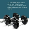thumbnail image 4 of 20" Threaded Dumbbell Handles/Adjustable Dumbbell Bar Handles - Fit 1 inch Standard Weight Plate - Weightlifting Accessories with Double Safety nut - 1 Pair, 4 of 8