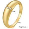thumbnail image 3 of 14K Real Gold Plated Thick Chunky Dome Rings for Women Girls (5-10 Size), 3 of 3