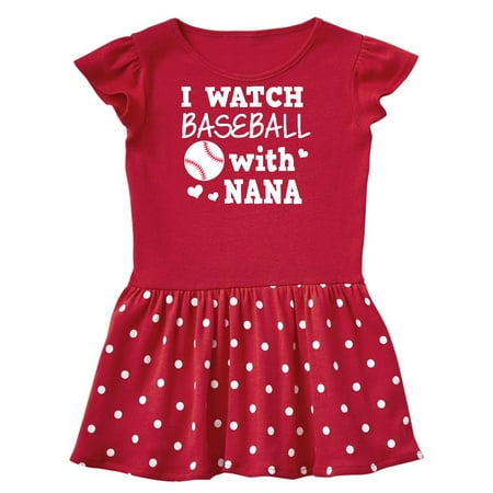

Inktastic I Watch Baseball with My Nana Gift Toddler Girl Dress