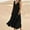 Black, variant on Aloohaidyvio Dresses Plus Size,Womens Summer V Neck Lace Fashion Casual Solid Color Sleeveless Cotton Linen Long Dress