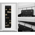 thumbnail image 3 of Over The Door Shoe Organizer, 24 Pairs Shoe Rack Hanging Shoe Storage for Closet, Deep Pockets Large Hanging Shoe Rack for Door, Oxford Cloth Narrow Shoe Rack With 3 Metal Hooks Fit 24 Pairs Shoe, 3 of 6