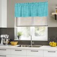 thumbnail image 5 of Minimalist Turquoise Valances for Window 2 Pack, Vintage Art Distressed Window Valance Curtains for Kitchen, Rod Pocket Short Curtains for Bathroom Bedroom Decor, 54" x 18", 5 of 9