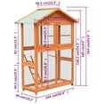 thumbnail image 2 of vidaXL Bird Cage Solid Pine & Fir Wood 49.4"x23.4"x64.6", 2 of 8
