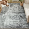 thumbnail image 1 of HOMCOM Area Rug 5x7, Modern Abstract Washable Rug for Living Room, Grey, 1 of 10