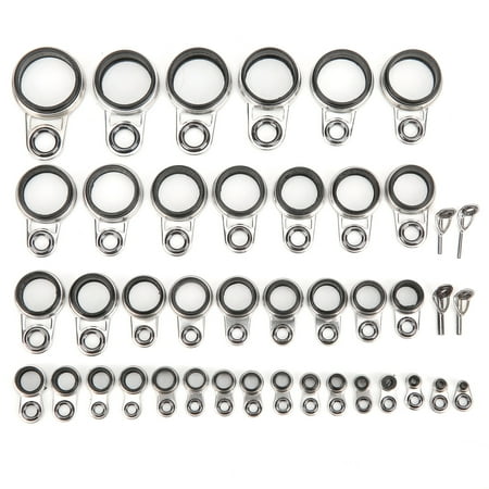 Rawiri 41 in 1 Set Universal Rock Casting Tackle Fishing Rod Guides Line Rings Top Tips