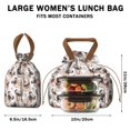 thumbnail image 5 of Cartoon Pug Dog Drawstring Lunch Bag Women - Drawstring Lunch Bag Insulated for Work Office - Stain-Resistant Large Lunchbags for Women with Multi-Pockets, 5 of 6