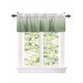 thumbnail image 3 of Window Valance Rod Pocket Short Curtain Panel Sage Green Gradient Ombre Minimalism Valances for Kitchen Windows,Modern Art Curtain Valance Window Treatments Drapes for Bedroom Bathroom 54x18in, 3 of 8